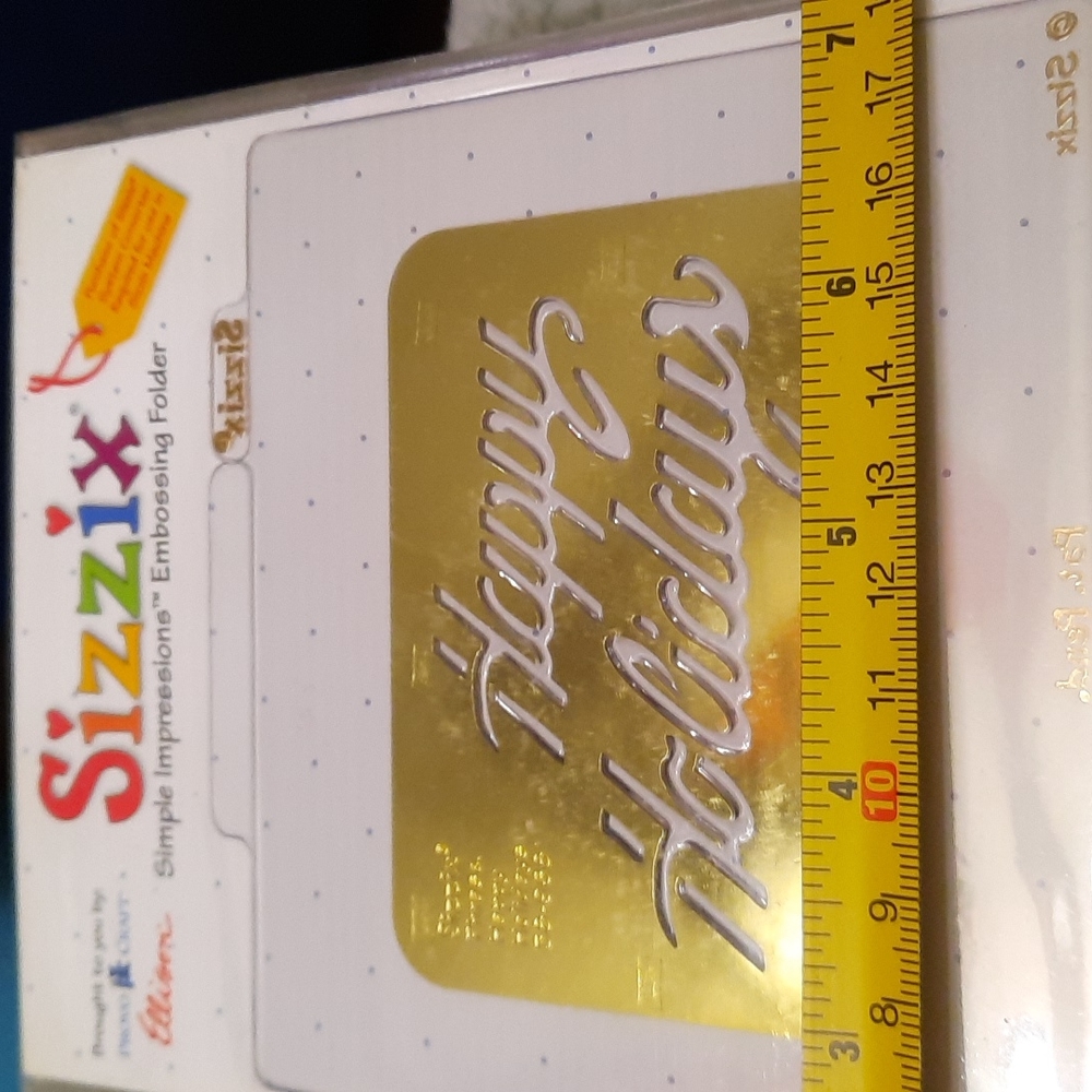Sizzix Simple Impressions phrase happy holidays Embosser